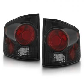 AmeriLite for 94-04 Chevy S-10 / GMC Sonoma / 96-00 Isuzu Hombre Smoke Dark Black Replacement Brake Lamp Tail Lights Assembly Set - Passenger and Driver Side