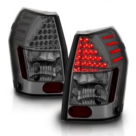 AmeriLite Smoke LED Replacement Brake Taillights Set For 05-08 Dodge Magnum - Passenger and Driver Side
