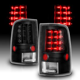 AmeriLite LED Black Replacement Brake Tail Lights Set For 2009-2018 Dodge Ram 1500 2500 3500 - Passenger and Driver Side