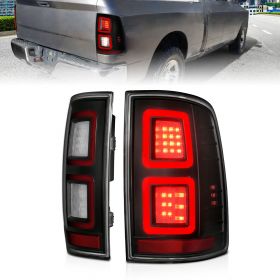 AmeriLite Smoke FULL LED Light Bar Tail Lights For 2009-2018 Dodge Ram 1500 2500 3500 [Do Not Fit] - Factory LED Version