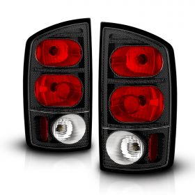 AmeriLite for 2002-2006 Dodge Ram 1500 | 03-06 Ram 2500 3500 Pickup Euro-Style Replacement Taillights Pair - Driver and Passenger Side