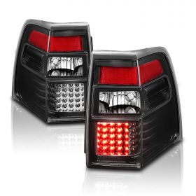 AmeriLite Black LED Replacement Brake Tail Lights Set For 2007-2017 Ford Expedition - Passenger and Driver Side