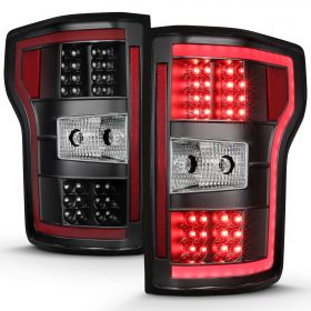 AmeriLite for 2018-2020 Ford F150 Pickup LED Tube Light Bar Brake Lamps Signal Replacement Tail Lights Assembly Set - Driver and Passenger Side