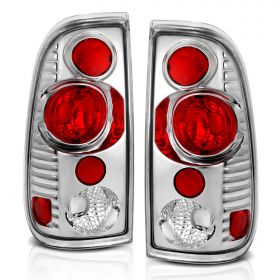 AmeriLite Chrome Euro Tail Lights For Ford F-Series - Passenger and Driver Side