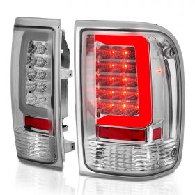 AmeriLite for 1993-1997 Ford Ranger Crystal Clear C-Type LED Tube Replacement Taillight Set - Passenger and Driver Side