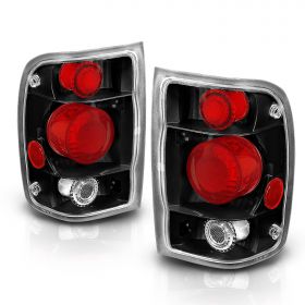 AmeriLite Black Replacement Brake Tail Lights Set For 1998-2000 Ford Ranger Only - Passenger and Driver Side