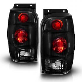 AmeriLite Black Smoke Replacement Brake Tail Lights For 98-01 Ford Explorer - Passenger and Driver Side