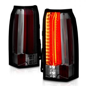 AmeriLite Smoke Intense Full LED Parking Light Bar Brake Lamp Reverse Tail Lights For 2015-2018 GMC Yukon YukonXL SUV