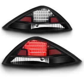 AmeriLite LED Black Replacement Taillights Set For 03-05 Honda Accord 2Dr Coupe - Passenger and Driver Side