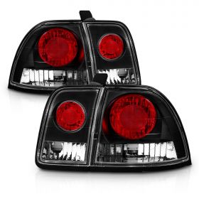 AmeriLite Taillights Black For Honda Accord - Passenger and Driver Side
