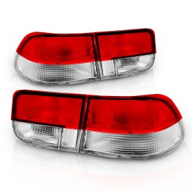 AmeriLite For 1996-2000 Honda Civic Coupe OE Style Red Replacement Brake Tail Lights 4 pcs Set - Passenger and Driver Side