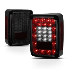 AmeriLite Smoke LED Tail Lights For Jeep Wrangler - Passenger and Driver Side (Pair)