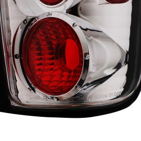 AmeriLite Chrome Euro Tail Lights For Lincoln Navigator - Passenger and Driver Side