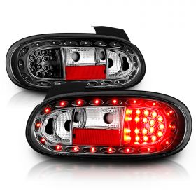 AmeriLite Led Taillights Black For 1999-2005 Mazda Miata - Passenger and Driver Side
