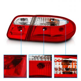 AmeriLite Taillights G2 Red/Clear (W/O Led) For Mercedes BenzE Class W210 - Passenger and Driver Side
