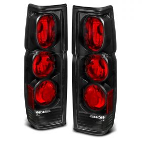 AmeriLite Black Replacement Brake Tail Lights Set For Hardbody D21 - Passenger and Driver Side