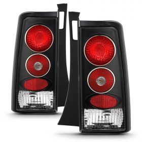 AmeriLite Replacement Brake Taillights Black Set For 04-07 Scion Xb - Passenger and Driver Side
