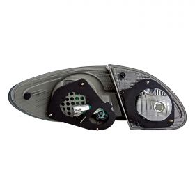AmeriLite Smoke LED Tail Light Pair 4 Pcs Set for Toyota Corolla - Driver and Passenger Side