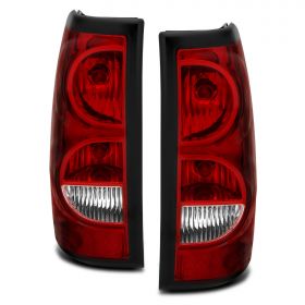 1999-2002 Red Rear Tail Lights Pair For Chevy Silverado/1999-2006 GMC Sierra