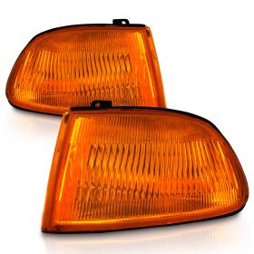 AmeriLite 2/3 Door Replacement Corner Lights Amber Vision Pair For 92-95 Honda Civic - Passenger and Driver Side