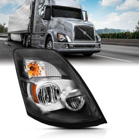 AmeriLite for Volvo 2004-2018 VNL & 2015-2018 VNX Chrome [6000K Extreme LED High Low Beam] Replacement Headlights - Right Pssenger Side