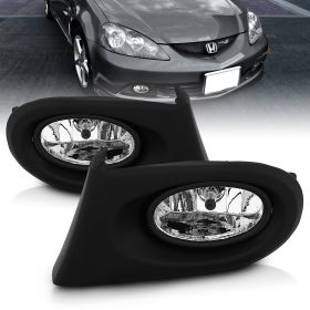 AmeriLite for 2002 2003 2004 Acura RSX DC5 JDM Clear Fog Lights Lamps w/ Switch and Wiring kit - Passenger and Driver Side