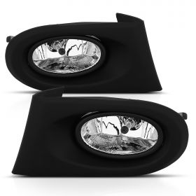 AmeriLite for 2002 2003 2004 Acura RSX DC5 JDM Clear Fog Lights Lamps w/ Switch and Wiring kit - Passenger and Driver Side
