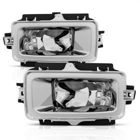 AmeriLite for 2014-2015 Chevy Silverado 1500 Bumper Lamps Fog Lights w/Switch+Bulb - Passenger and Driver Side