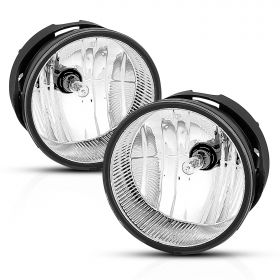 AmeriLite for 2008-2011 Ford Ranger Fit 2007-2014 Expedition Bumper Chrome Fog Lights Pair - Passenger and Driver Side