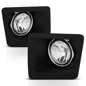 AmeriLite for 2014 2015 2016 GMC Sierra 1500 Chrome LED RIM Driving Bumper Fog Lights Pair - Passenger and Driver Side