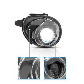 AmeriLite for 2018-2019 Mazda CX-D Crystal Full LED Fog Lights Projector Set - Passenger and Driver Side