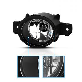 AmeriLite for 2014 2015 Nissan Versa Note Bumper Driving Fog Lights Lamps Pair - Passenger and Driver Side