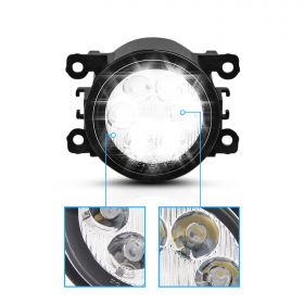 AmeriLite LED Fog Lights for Nissan Renault Citroen Ford Honda (6x3W LED) - Passenger and Driver Side
