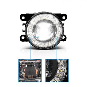 AmeriLite Crystal Full LED Fog Lights for Nissan Renault Citroen Ford Honda - Passenger and Driver Side