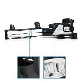 AmeriLite for 2016-2019 Toyota Land Cruiser Crystal Full LED Projector Fog Lights Set (3 pcs) - Passenger and Driver Side