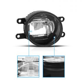 AmeriLite Crystal Full LED Projector Fog Lights(w/o Bezel & Bracket) for Toyota, Lexus, Perodua Cars - Passenger and Driver Side
