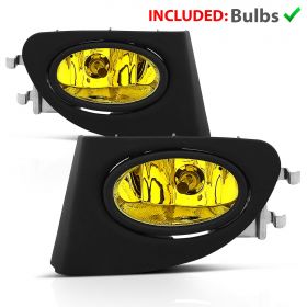For 2002-2005 Honda Civic Si Hatchback JDM Style Yellow Fog Lights Left+Right
