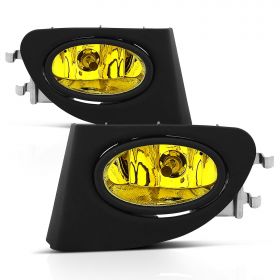 For 2002-2005 Honda Civic Si Hatchback JDM Style Yellow Fog Lights Left+Right