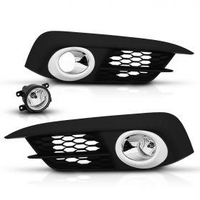 [GLASS]For 2016 Honda CRV CR-V Chrome Trim Driving Bumper Fog Lights Pair