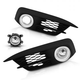 [GLASS]For 2016 Honda CRV CR-V Chrome Trim Driving Bumper Fog Lights Pair