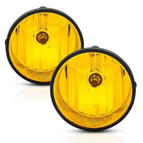 For 2005-2011 Toyota Tacoma/04-06 Solara Yellow Bumper Fog Lights Lamps Pair