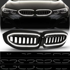 AmeriLite LED Running Luminous Grille Lights with Activation Feature Kit For 19-22 BMW 3 Series G20 320i 330i M340i xDrive