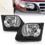 AmeriLite G2 Black Main High/Low Beam Replacement Headlights For 1997-2003 Ford F-150 - Passenger and Driver Side