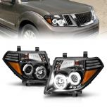 AmeriLite Black Projector Headlights CCFL Halo for Frontier/Pathfinder - Passenger and Driver Side
