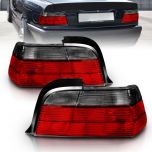 AmeriLite 2 Door Coupe Replacement Brake Tail lights Red/Smoke Set For 92-98 BMW 3 Series E36 - Passenger and Driver Side
