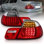 AmeriLite 2 Door L.E.D Taillights Set Red/Clear 4 Pcs For Bmw 3 Series E46 - Passenger and Driver Side (Do Not Fit Convertible)