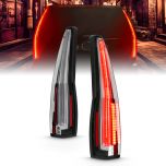 AmeriLite for 2007-2014 Cadillac Escalade ESV [Full LED] Replacement Taillights Pair - Passenger and Driver Side