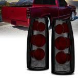AmeriLite for Chevy GMC [C/K Truck Silverado Sierra Suburban Blazer Tahoe Yukon] Altezza Style Smoke Replacement Tail Lights Set - Passenger and Driver Side