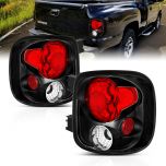 AmeriLite Black Replacement Brake Tail Lights For Chevy Silverado : GMC Sierra - Passenger and Driver Side