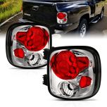 AmeriLite Chrome Replacement Brake Tail Lights For Chevy Silverado : GMC Sierra Stepside- Passenger and Driver Side